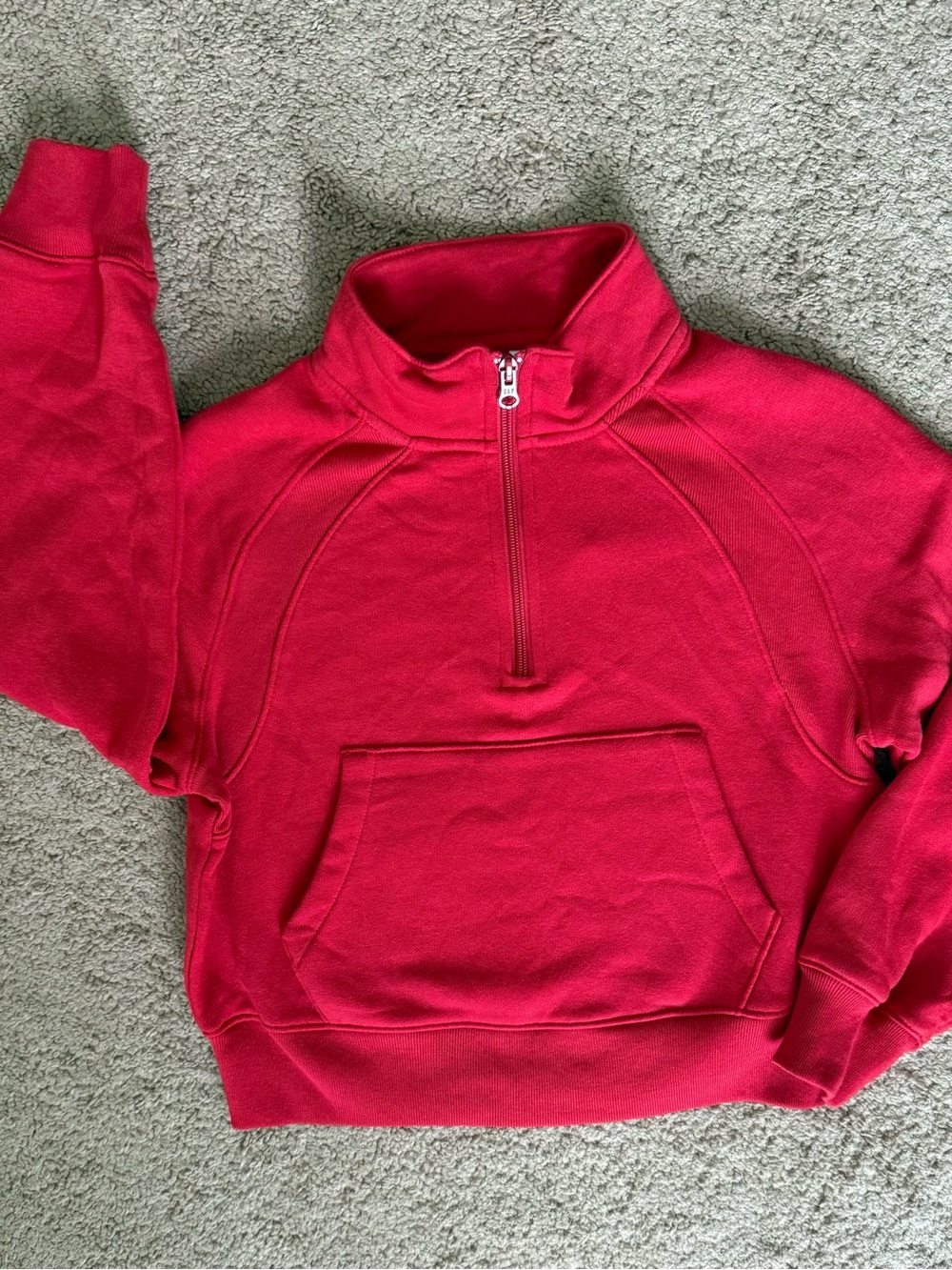 GAP Kids Red Half-Zip Funnel Neck Sweatshirt Size Large NWT